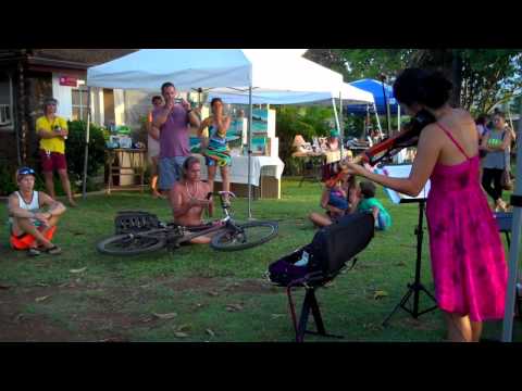 Kilauea Art Night - Violin Performance by Kimberly McDonough