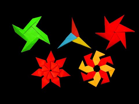 Top 05 Easy Origami Ninja Star ⭐ como hacer estrella ninja de papel ⭐