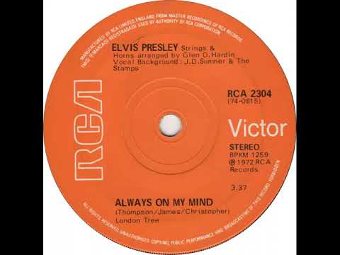 UK New Entry 1972 (241) Elvis Presley - Always On My Mind