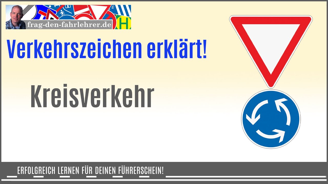 Was musst du beim Kreisverkehr beachten Dieses Verkehrszeichen schreibt dir einige Dinge genau vor