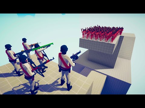 5x ARMY SOLDIERS VS 100x UNITS 🔫 | Totally Accurate Battle Simulator TABS