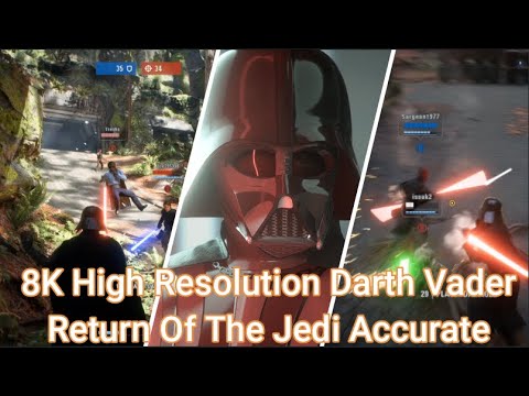 8K High Resolution Darth Vader - Battlefront 2 mod review/gameplay - Return Of The Jedi Accurate