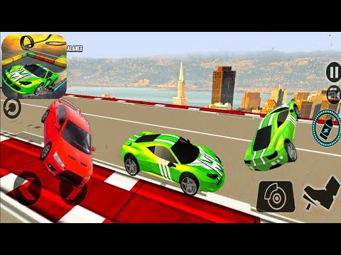 Green Car Driving - Impossible Car Stunts Trucks 3D - Android ios Gameplay