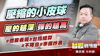 壓縮的小皮球…壓的越深、彈的越高#個股表現#台指結算#不降息#準備抄底｜小武哥投資事務所｜陳武傑 (圖)