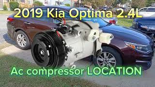 2019 Kia Optima 2.4L ac compressor LOCATION