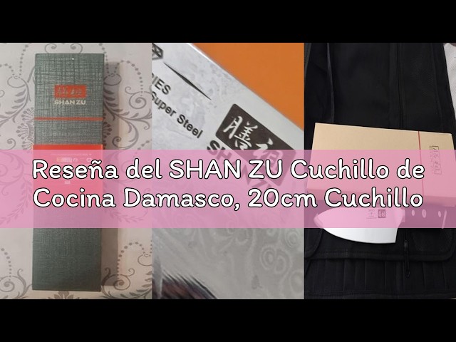 Vídeo relacionado con SANMUZUO Cuchillo de Cocinero profesional, 20cm - serie Xuan - Cuchillo de Cocina de Acero de Damasco con Mango de Resina (Naranja de Fantasía)