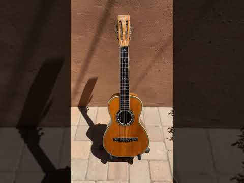 Brazilian Rosewood Terz Parlor Guitar 1/2 Size Rare image 16