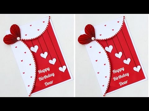 🥰Easy & Beautiful white paper Handmade Happy Birthday Greeting  Card making 2023|DIY Birthday cards