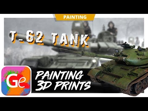 T-62 Soviet Tank Miniature 3D Printed and Painted by Gambody