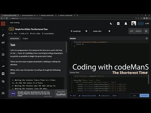 Learn JavaScript | Codewars 6 kyu Season 2 - Simple Fun #326a: The Shorterest Time