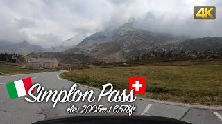 Driving the Simplon Pass from Domodossola Italy to Brig Switzerland