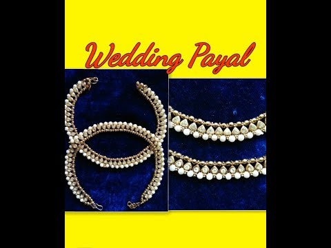 How to make wedding jewelry making-payal/silk thread payal at home/art my passion 7 Video