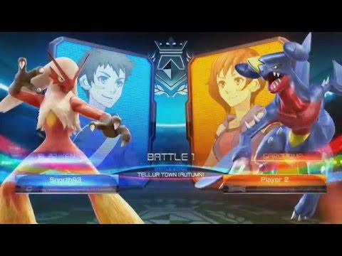Pokken Tournament Wii U Gameplay (Tellur Town Autumn Stage)