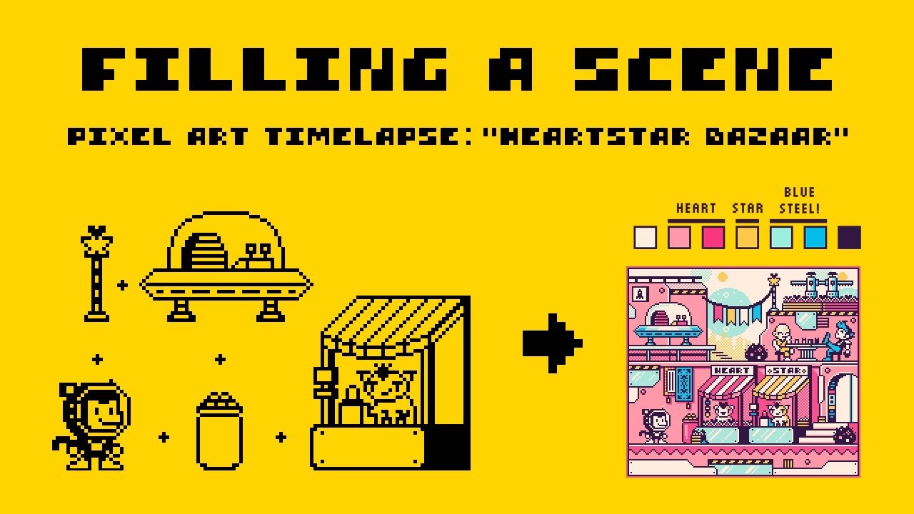 How to Fill a Scene | Pixel Art Timelapse (