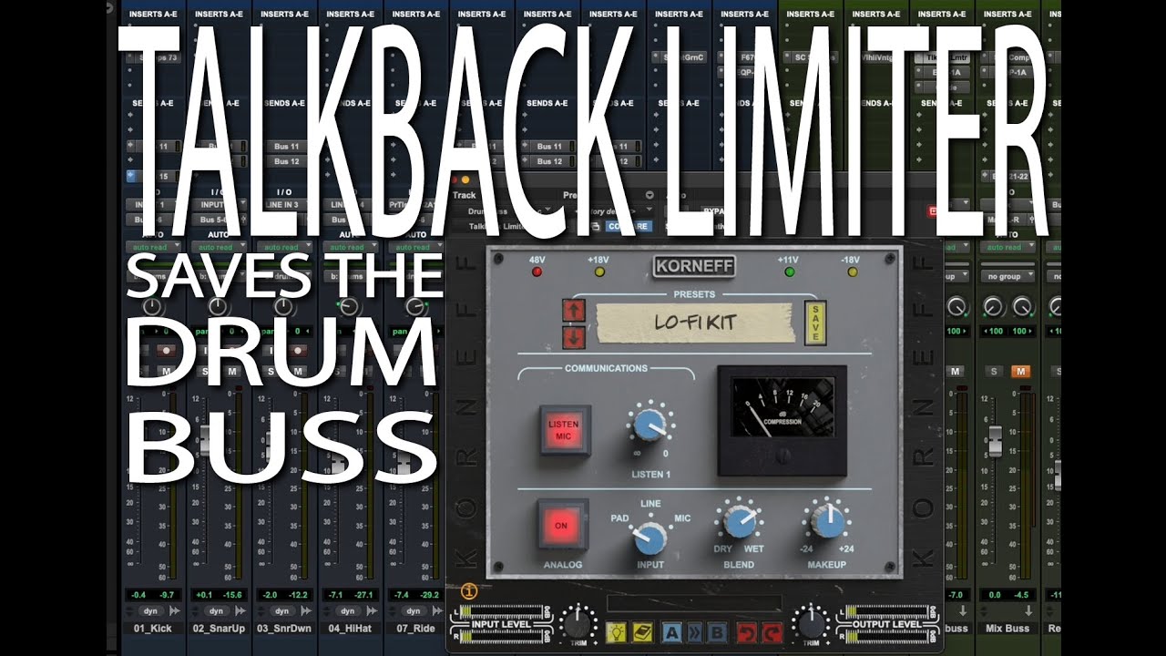 Talkback Limiter Saved  J.P. Henry’s Drum Mix