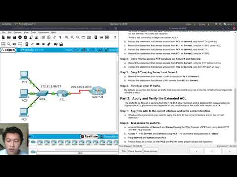 4.2.2.12 Packet Tracer – Configuring Extended ACLs Scenario 3 (Indonesia)