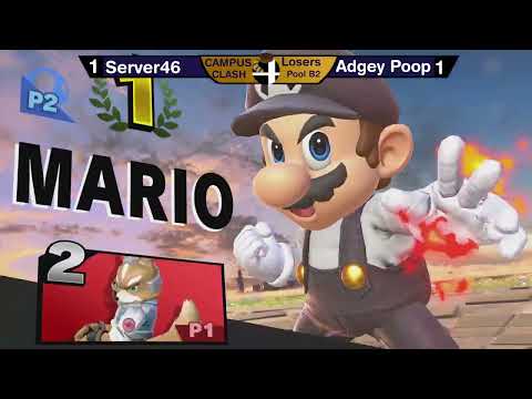 Campus Clash Fall 2023 - Adgey Poop (Mario) vs Server46 (Fox) - Pool B2 LR4