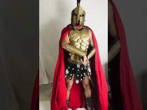 Knight Roman Spartan Suit of Armor Muscle Set-Shield - Helmet- arm guard -leg guard- Halloween
