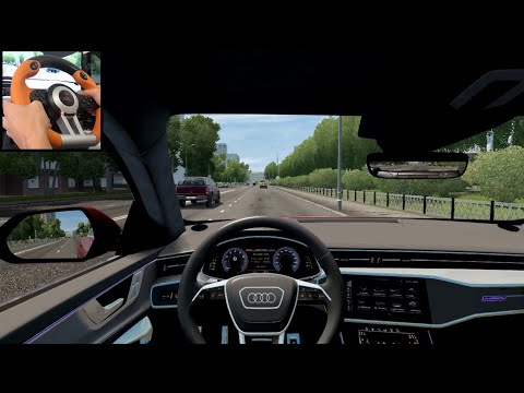 City Car Driving Audi Q8 || Steering Wheel Gameplay