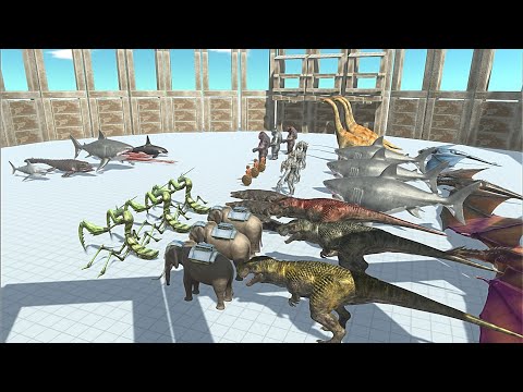 AQUATICS VS 3X BOSS - Animal Revolt battle simulator