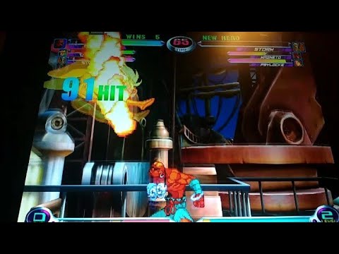 Lightning storm DHC to 3x Yoga inferno 100%+ Dhalsim combo MvC2 Fightcade Online