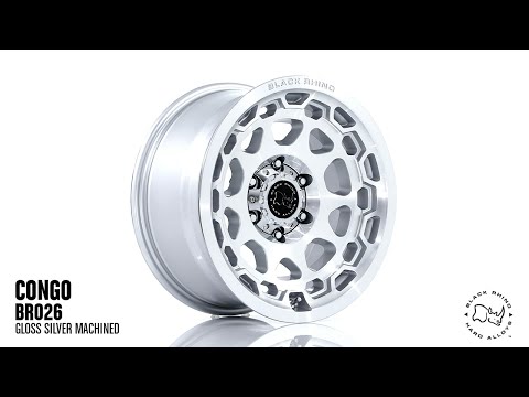 Black Rhino Congo BR026 | Gloss Silver with Machined Face | 17x8.5