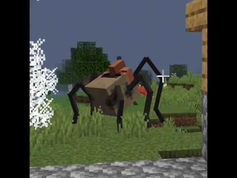 Terrifying Spider Encounter in Minecraft