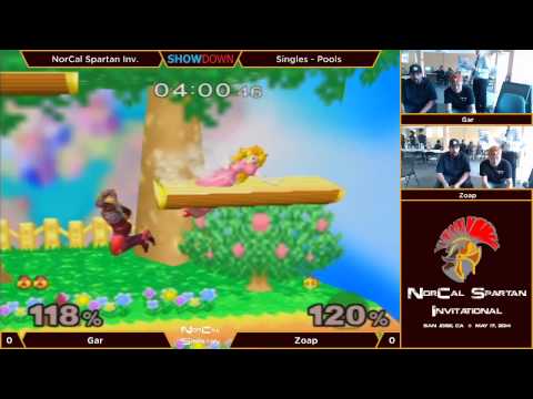 NorCal Spartan Invitational 2014 - Pools: Round Robin - Gar (Sheik) vs Zoap (Peach)