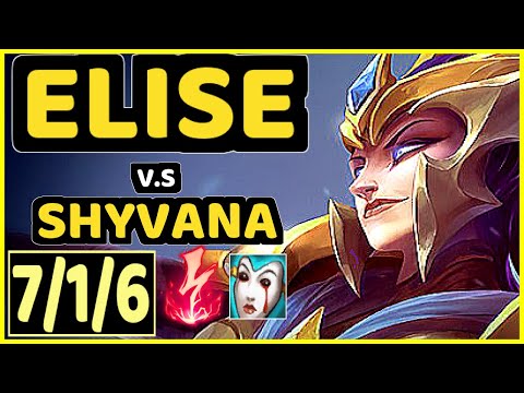 AGURIN (ELISE) vs SHYVANA - 7/1/6 KDA JUNGLE CHALLENGER GAMEPLAY - EUW