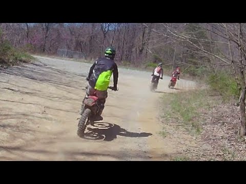 Dirtbike riding at Windrock p2 (Wild Hogs!!)