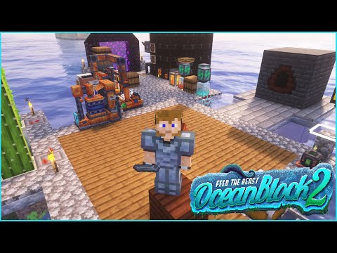 FTB OceanBlock 2 - Ep 04 - Steel! Oritech Is Awesome!