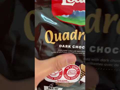 LOACKER QUADRATINI DARK CHOCOLATE CRISPY WAFER CUBES WITH DARK CHOCOLATE #shorts #notalking #asmr