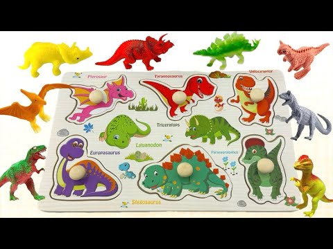 Let's Learn About Dinosaurs with Activity Puzzle | Best Preschool Toddler Fun Toy Learning Video