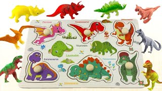 Let's Learn About Dinosaurs with Activity Puzzle | Best Preschool Toddler Fun Toy Learning Video