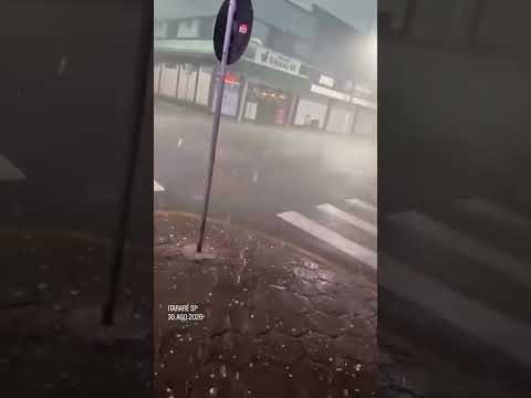 CHUVA E GRANIZO,FOI O TERROR EM ITARARE SP