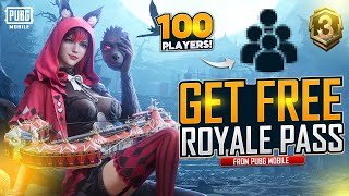 Get Free Royal Pass From Pubg Mobile |Win A3 Royal Pass  | 100 Rp Giveaway |PUBGM