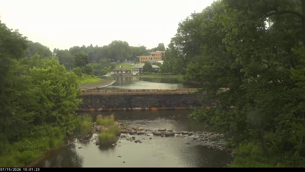 Live webcam view of Paradise Pond Spillway