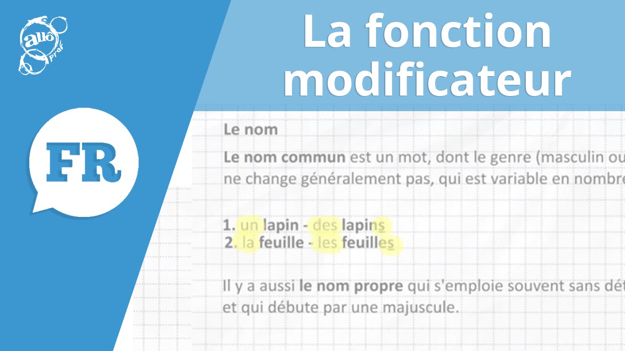 La fonction de modificateur