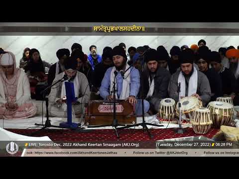 054 Bhai Sidak Singh Jee Toronto at Toronto Dec  2022 Akhand Keertan Smaagam