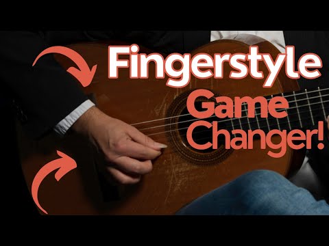 Best right hand position for fingerstyle guitar! How to place your right hand.