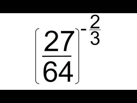 HALLA EL VALOR DE LA POTENCIA FRACCIONARIA Y EXPONENTE NEGATIVO. Matemáticas Básicas