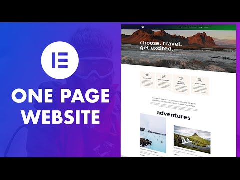 Free Elementor One Page Website Tutorial Using Hello Theme
