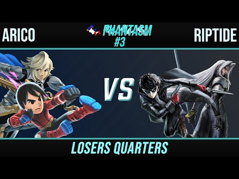 arico (Mii Brawler, Corrin) vs Riptide (Joker, Sephiroth) - Phantasm #3 Losers Quarters