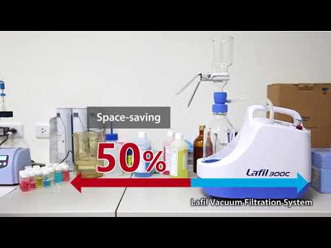 Rocker space saving vacuum filtration system