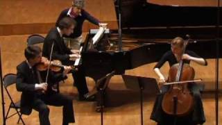 Trio Atanassov performs Mendelssohn piano trio opus 49 1st movement in Paris