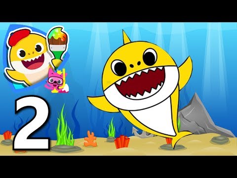 Pinkfong: Baby Shark Coloring Book - Gameplay Part 2 (iOS Android) Games for kids!