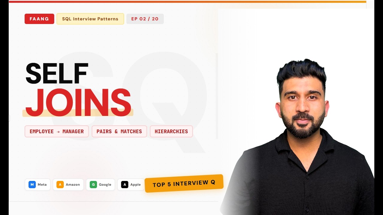 FAANG SQL Interview Pattern #2 — Self Joins