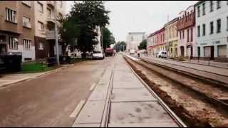 preview picture of video 'Tram city Brno_Jednokolejka Palackého..'
