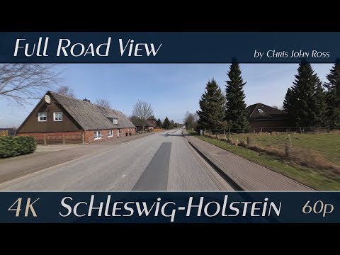 Schleswig-Holstein, Germany: Bundesstraße (B201), Autobahn (A7) - 4K (UHD/2160p/60p)