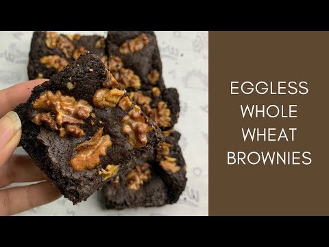 How to make chocolate brownie recipe without maida | whole wheat brownie